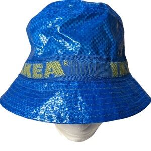 3/$25 🍄 IKEA Bucket Hat Blue with Yellow Lining and Vents OSFA